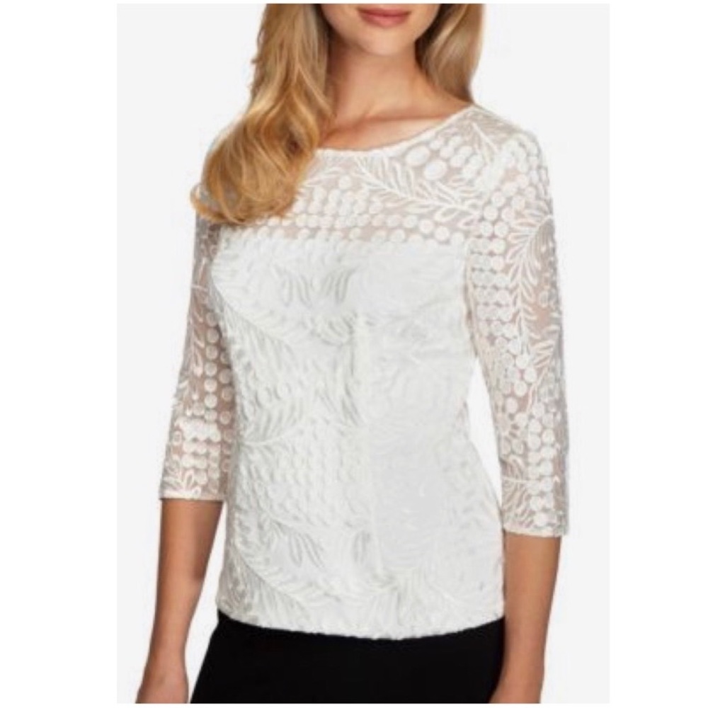 Alex Evenings Embroidered Blouse